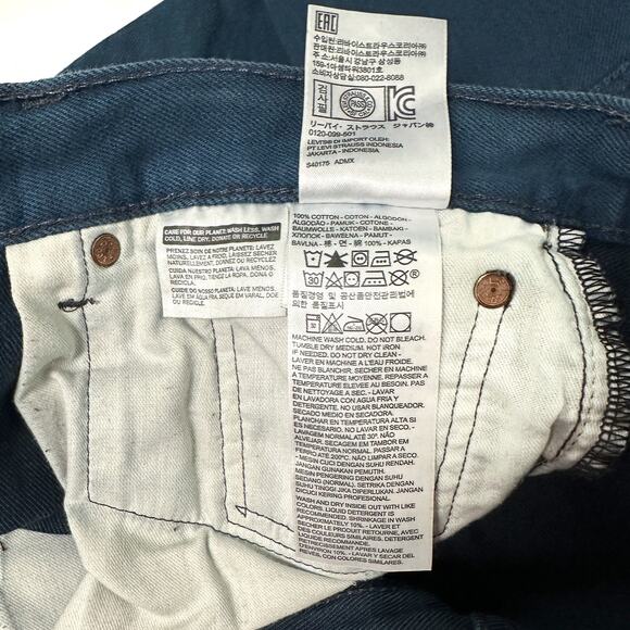 Levi's 501 Original Shrink-to-fit™ Men's Jeans - Cobalt Blue Wash - Picture 7 of 8